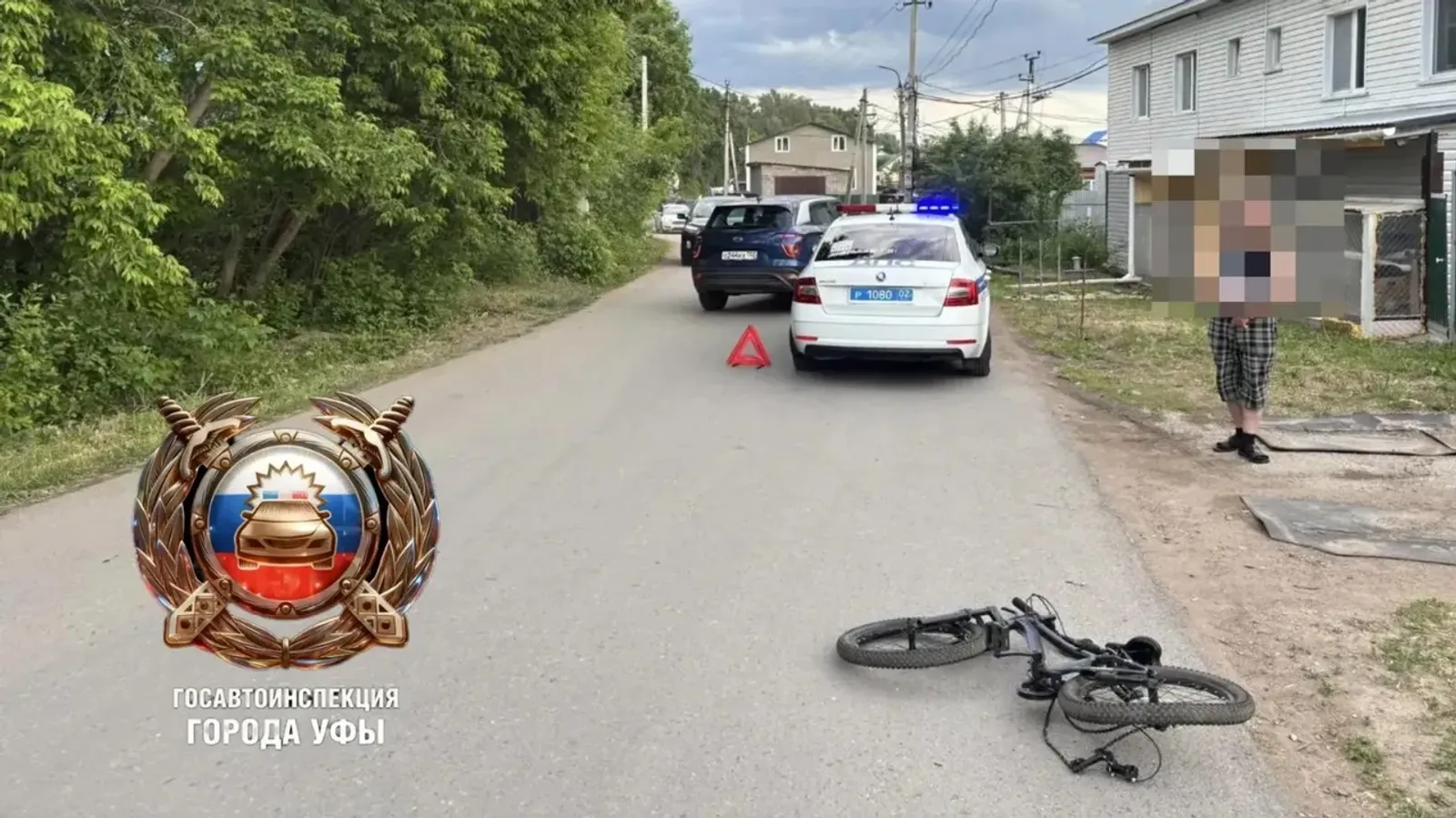 В Уфе маленький велосипедист попал в больницу после ДТП