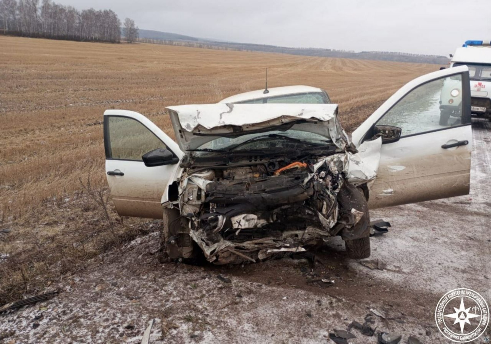 В Башкирии столкнулись «Гранта» и «Приора»: есть жертвы